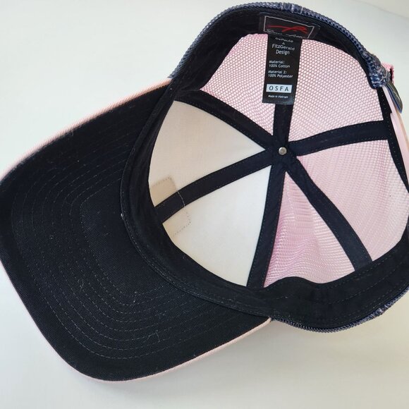 Grace Folly Beach Trucker Hat Mountain Patch Pink Mesh Adjustable Baseball Cap - Picture 7 of 8